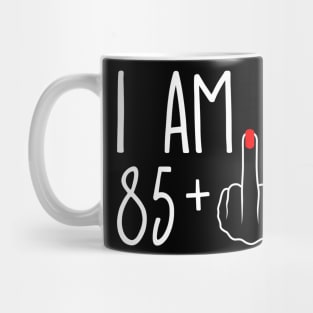 Vintage 86th Birthday I Am 85 Plus 1 Middle Finger Mug